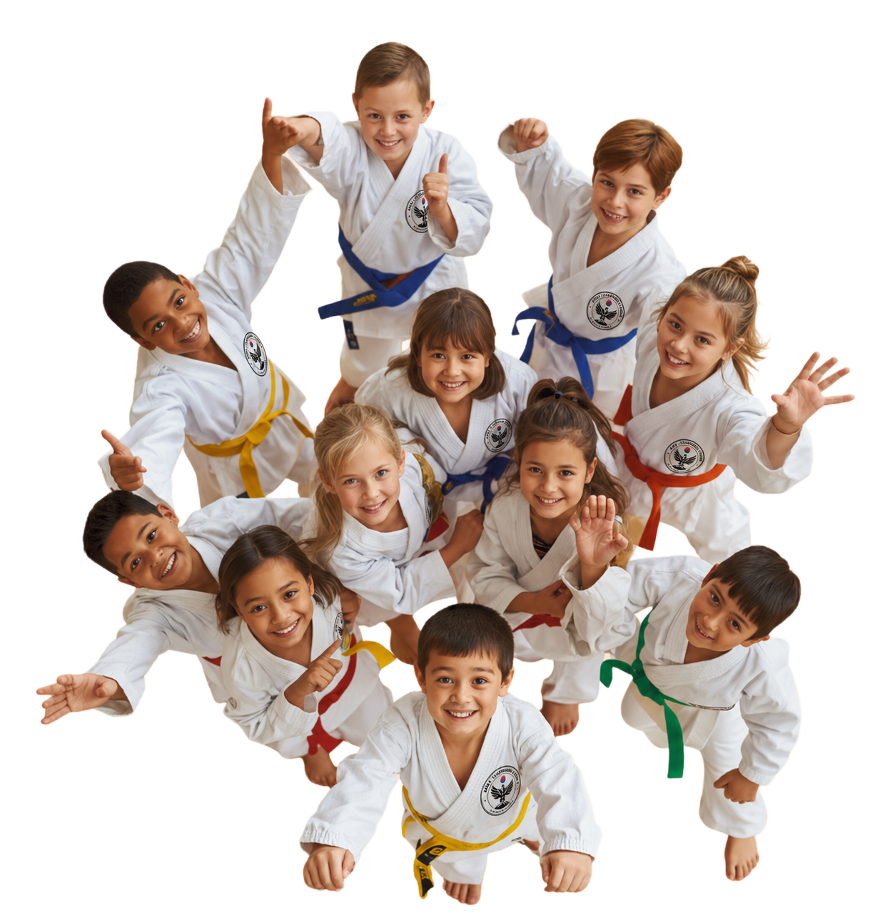 Apex Taekwondo students gathered together
